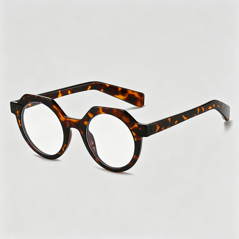 Vintage Two-Tone Round Octagon PC Fashion Sunglasses