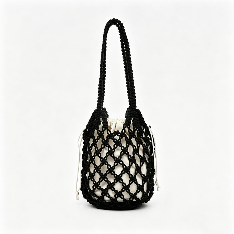 Beaded Crochet Shoulder Bag