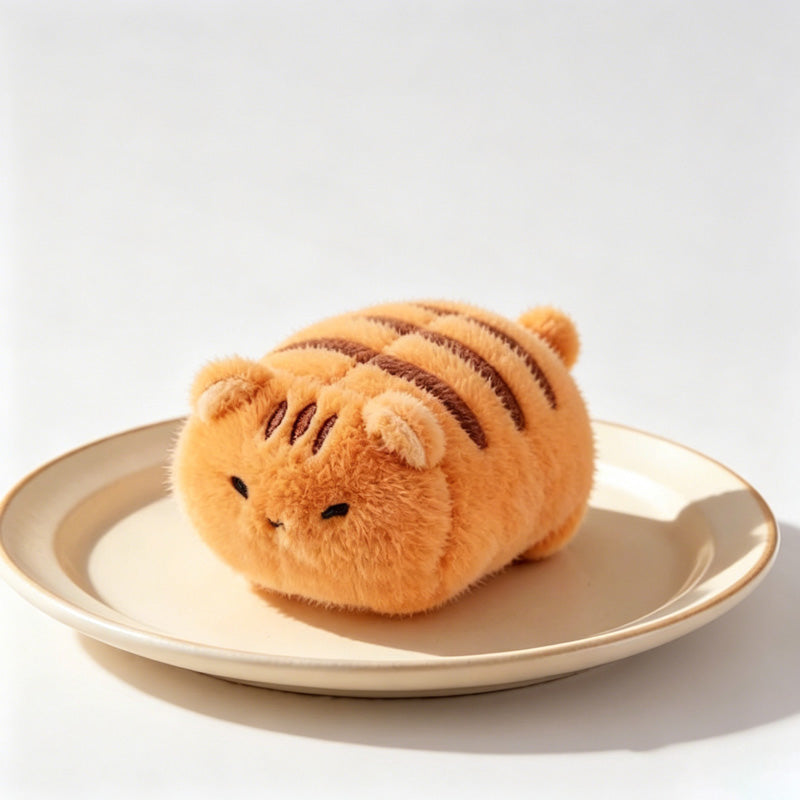Fluffy Lying Cat Plush Wrist Cushion Doll