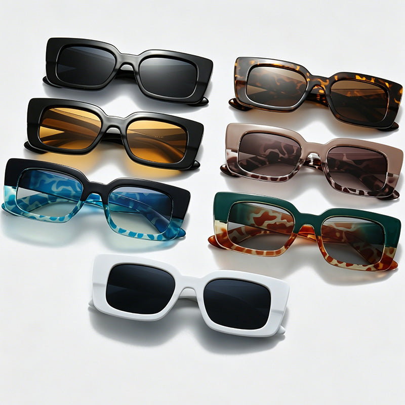 Vintage Thick Square Frame Trendy Sunglasses