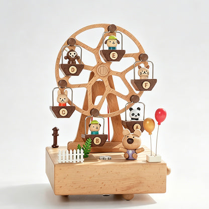 Wooden Carousel Music Box