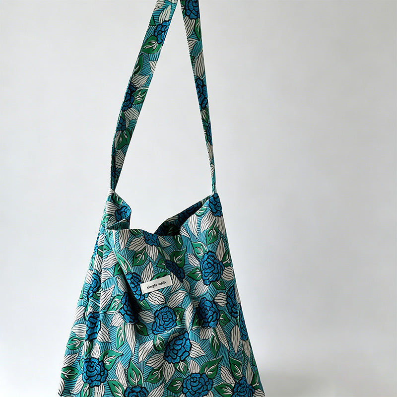 Artistic Retro Print Cotton Crossbody Bag