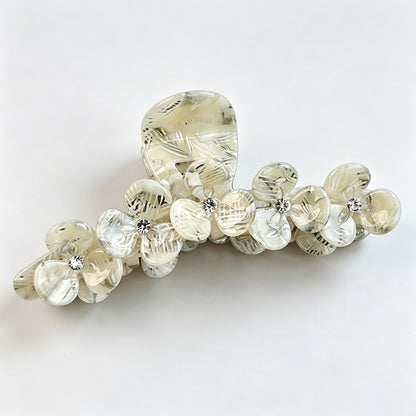 Pearl Floral Claw Clip