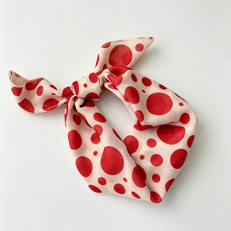 Red Floral Print Bandana