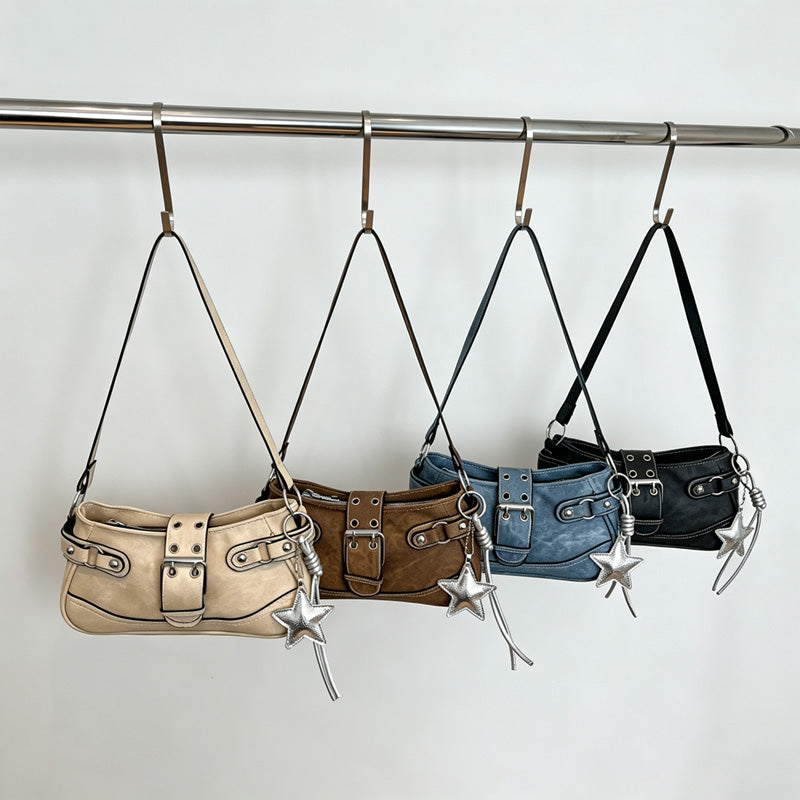 Denim Pocket Shoulder Bag