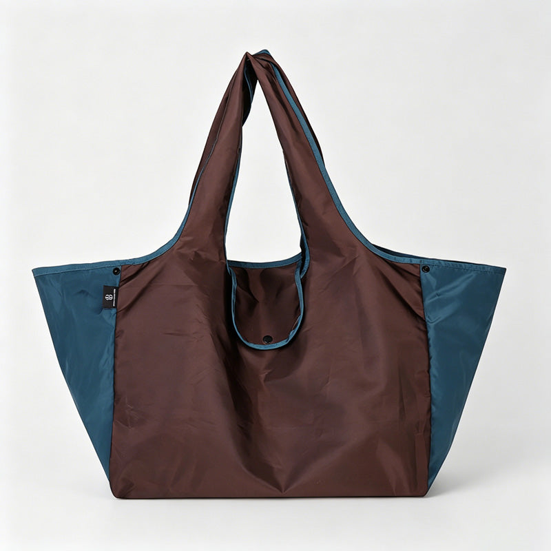 Side Contrast Color Foldable Shopping Tote