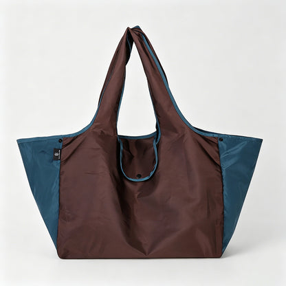 Side Contrast Color Foldable Shopping Tote