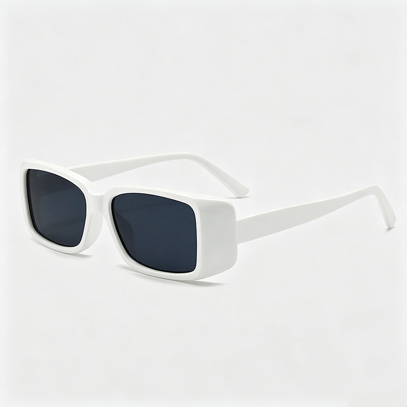 Chunky Thick Rim Narrow Rectangle Sunglasses