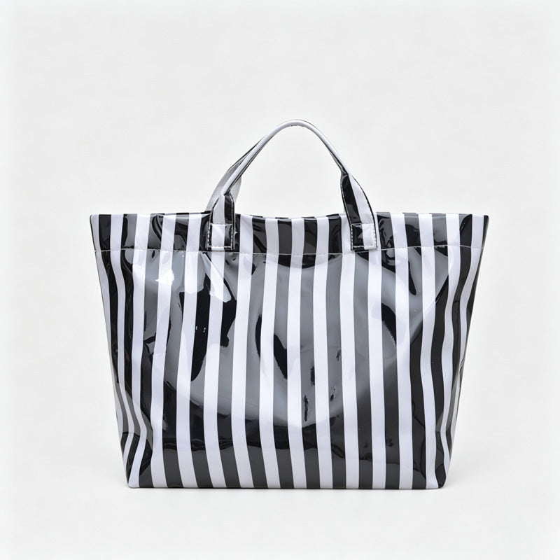 Striped Market Tote Bag