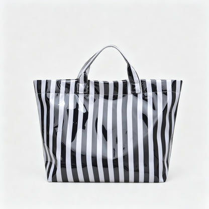Striped Market Tote Bag