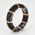 Vintage Marbled Resin Spacer Stretch Bangle Bracelet