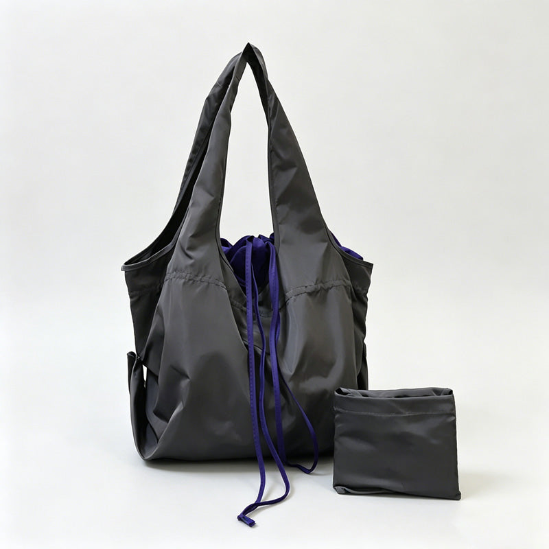 Color Drawstring Foldable Shopping Tote Bag