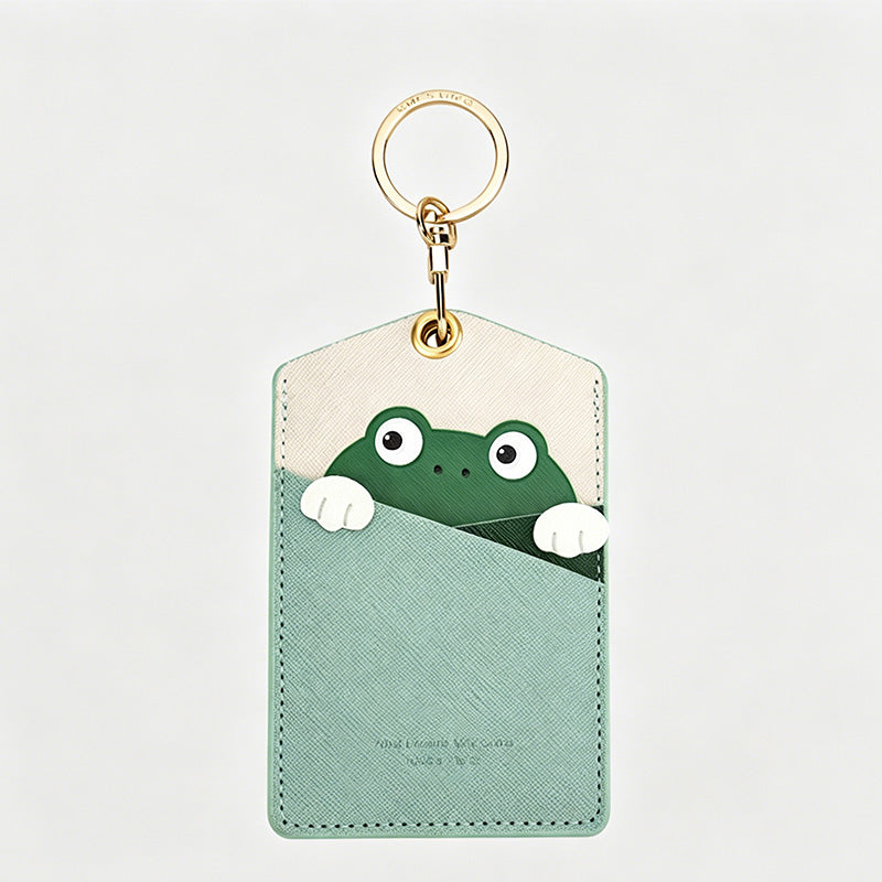 Lovely Peeking Cartoon Animal PU Card Holder