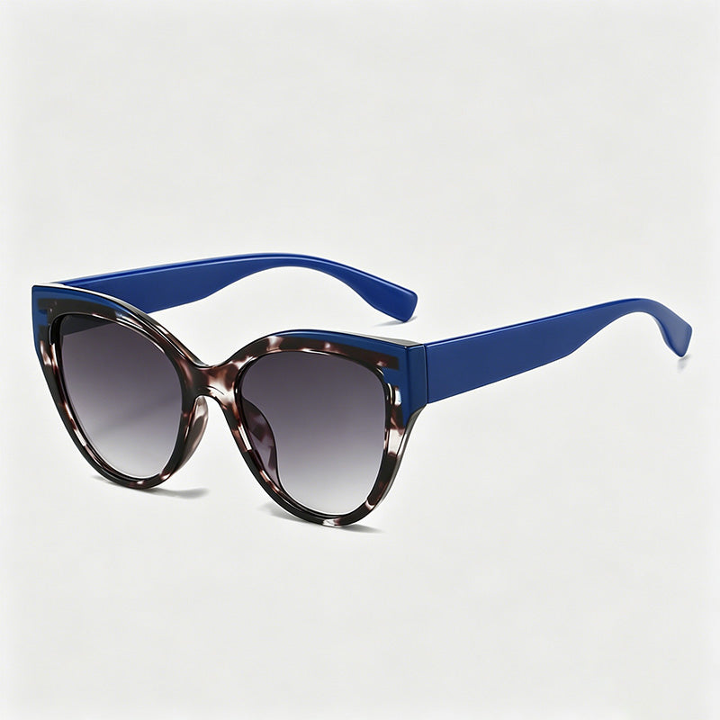 Stylish Two-Tone Cat-Eye PC Frame Fashion Sunglasses