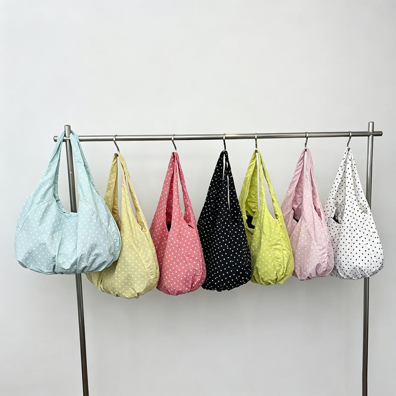 Polka Dot Large Capacity Hobo Tote Bag