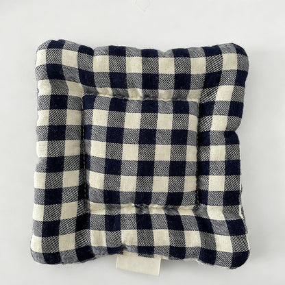 Colorful Quilted Plaid Cotton Coasters for Table