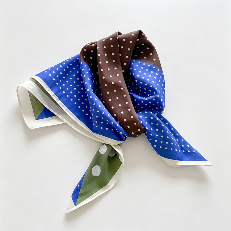 Polka Dot Square Bandana Scarf