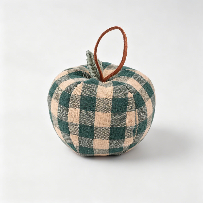 Plaid Apple Ornament Tabletop Hanging