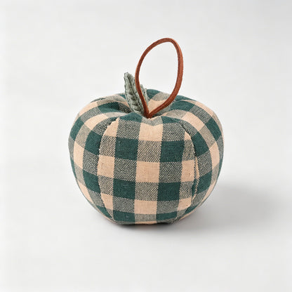 Plaid Apple Ornament Tabletop Hanging