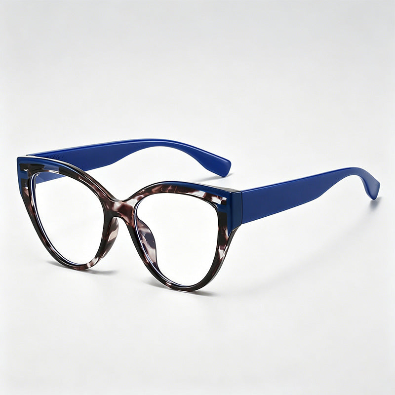 Stylish Two-Tone Cat-Eye PC Frame Fashion Sunglasses