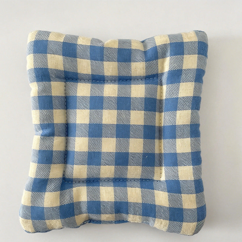 Colorful Quilted Plaid Cotton Coasters for Table