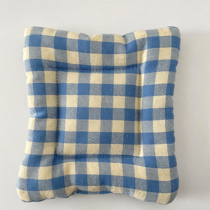 Colorful Quilted Plaid Cotton Coasters for Table