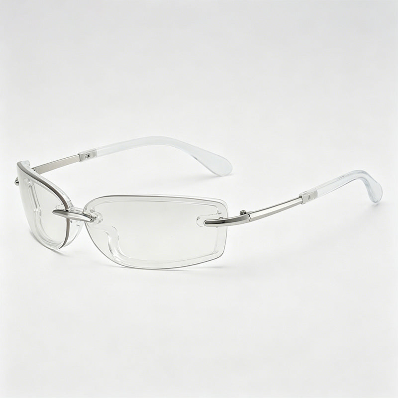 Rimless Square Candy Fashion Chic Sunglasses