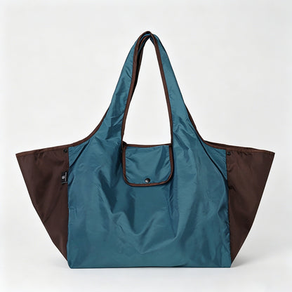 Side Contrast Color Foldable Shopping Tote