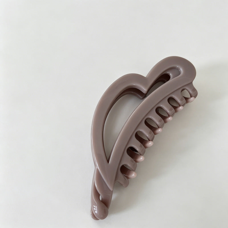 Tortoise Heart Hair Claw Clip