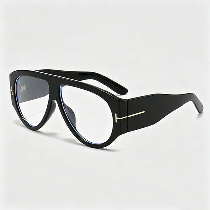 Luxury Oversized Pilot T-Logo Sunglasses