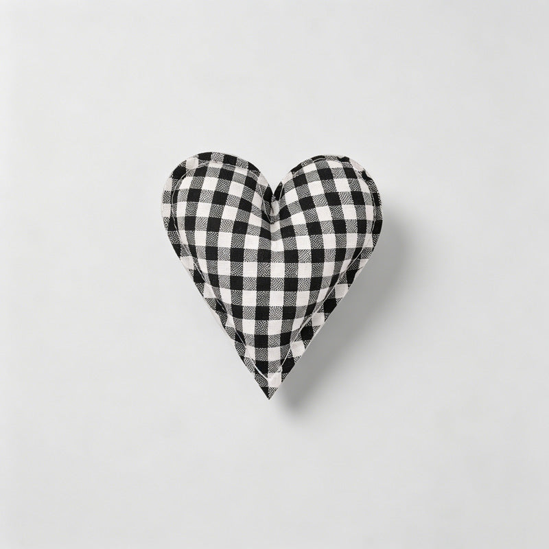 Buffalo Plaid Stuffed Heart Ornament