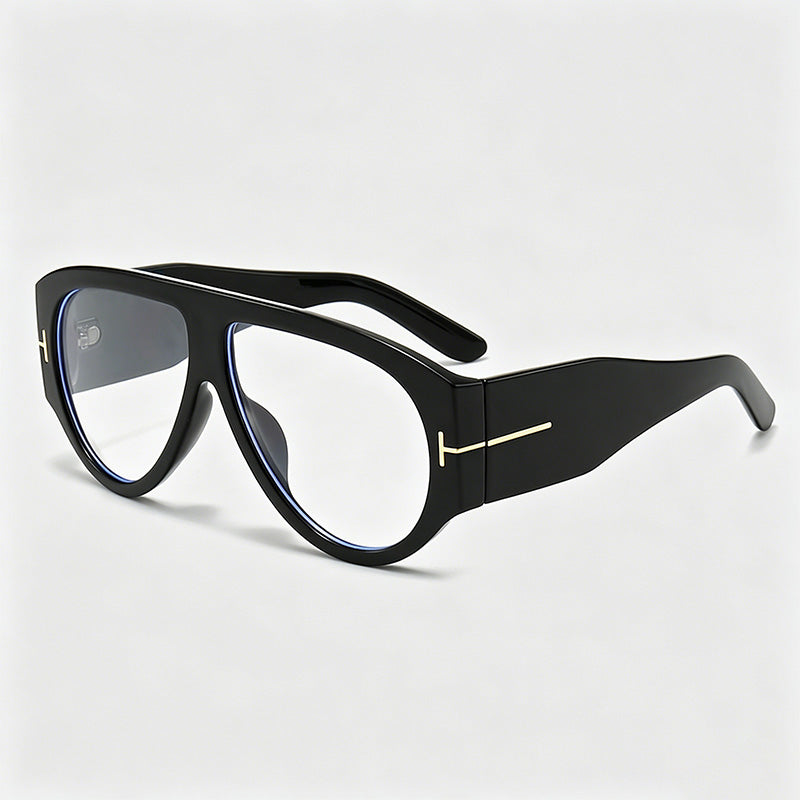 Luxury Oversized Pilot T-Logo Sunglasses