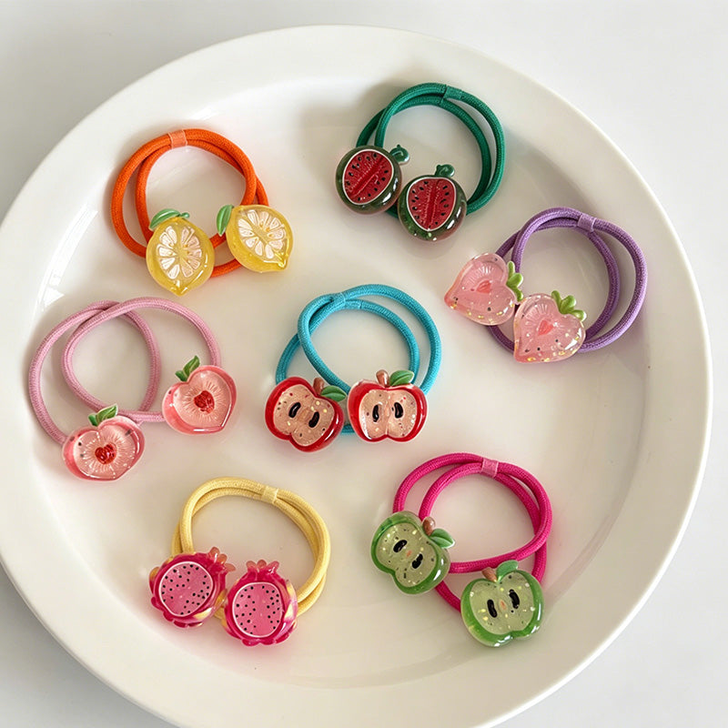 2 Colorful Jelly Hair Tie