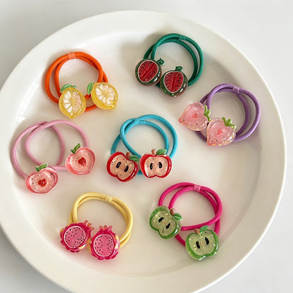 2 Colorful Jelly Hair Tie