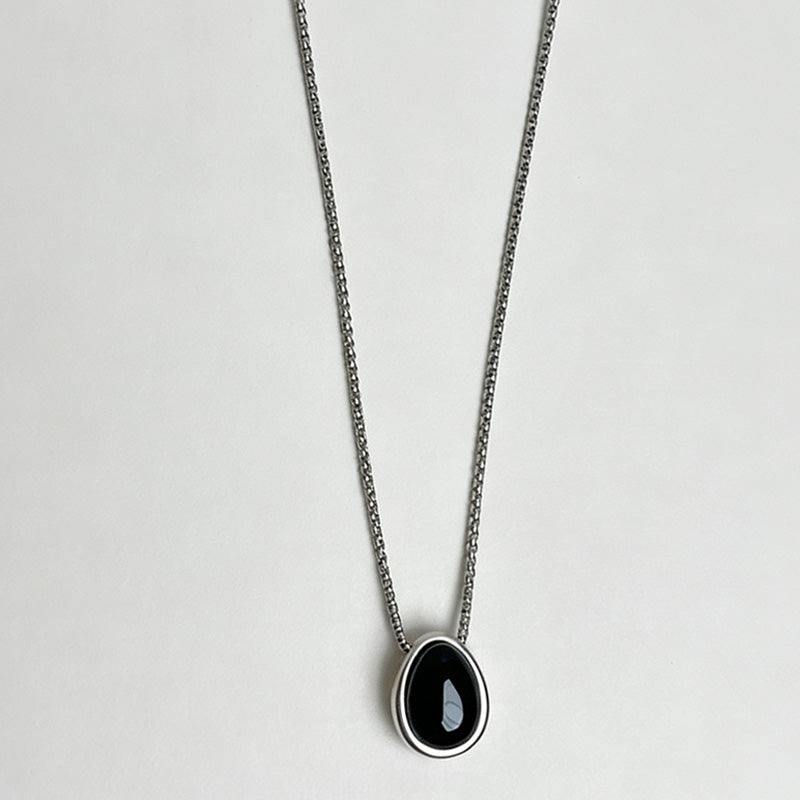 Modern Elegant Water Drop Titanium Steel Necklace
