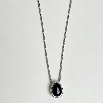 Modern Elegant Water Drop Titanium Steel Necklace