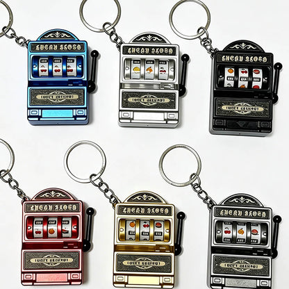 Retro Fruit Slot Machine Keychain