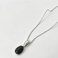 Modern Solid Heart Bean Titanium Steel Necklace