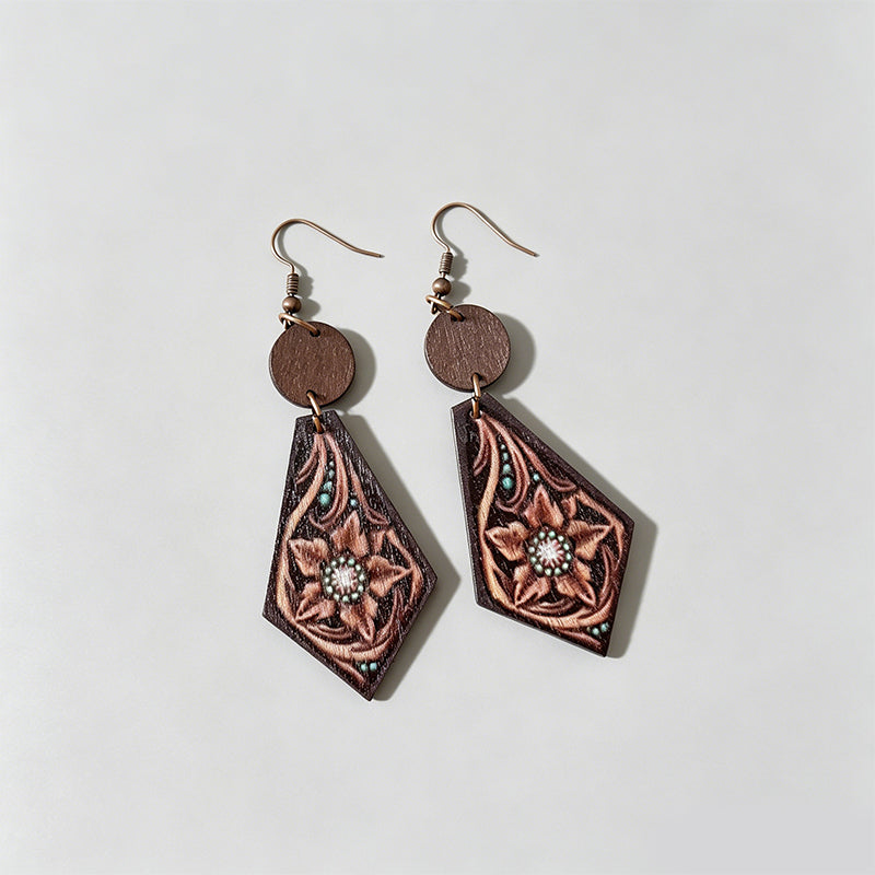 Bohemian Retro Wood Rhombus Wo - Shopdayla Wholesale - #2754