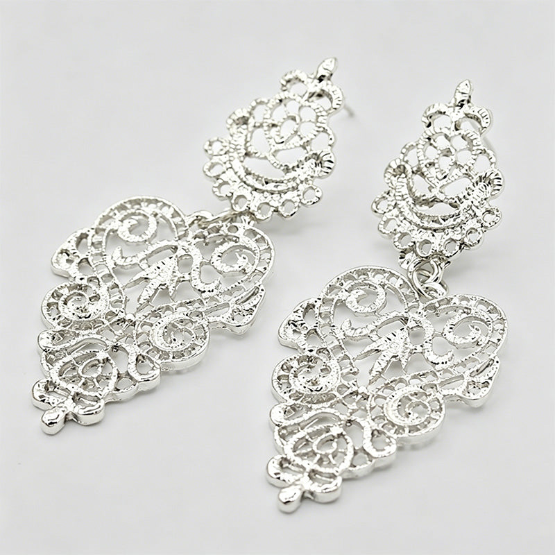 Boho Stone Hollow-out Geometric Statement Earrings