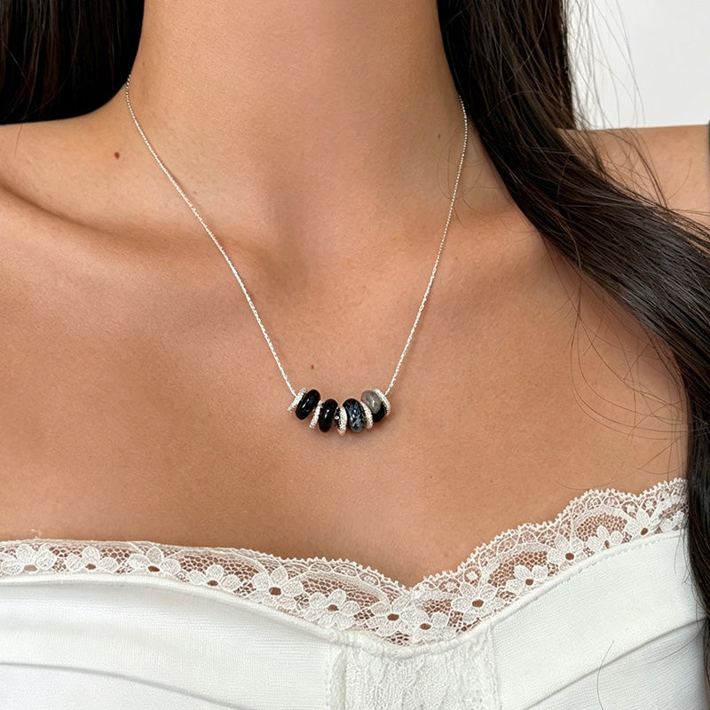 Modern Minimalist Beaded Agate - Shopdayla Wholesale - #0754