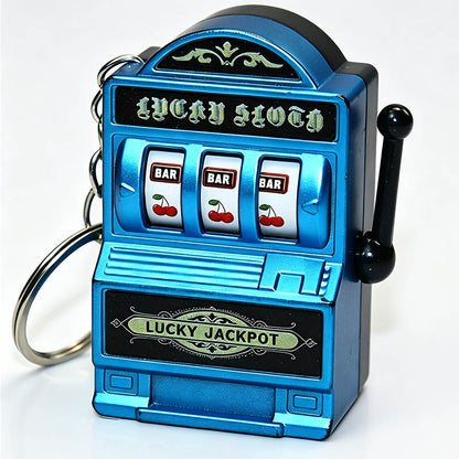 Retro Fruit Slot Machine Keychain