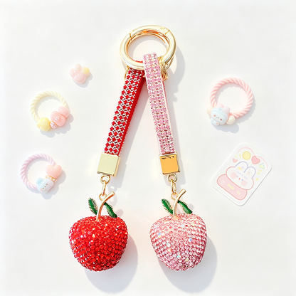 Apple Pendant Wrist Strap Keychain