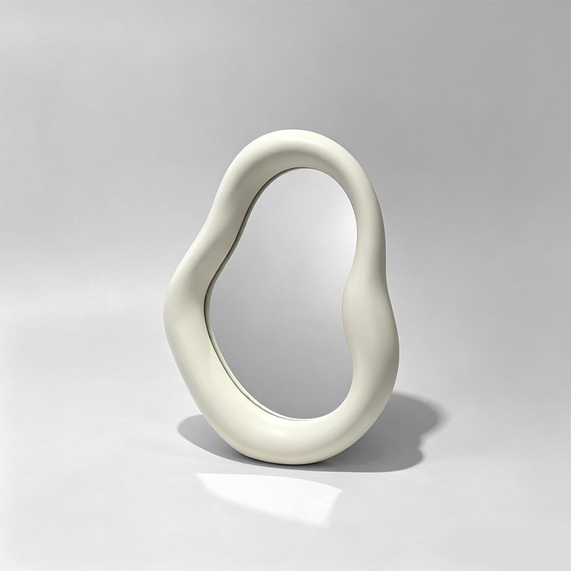 Ear-shaped Irregular Ceramic Framed Vanity Mirror