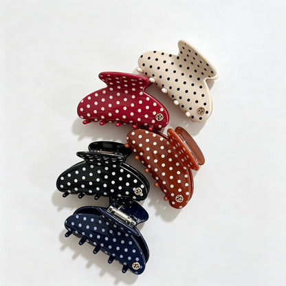 Polka Dots Fan Shaped Hair Claw
