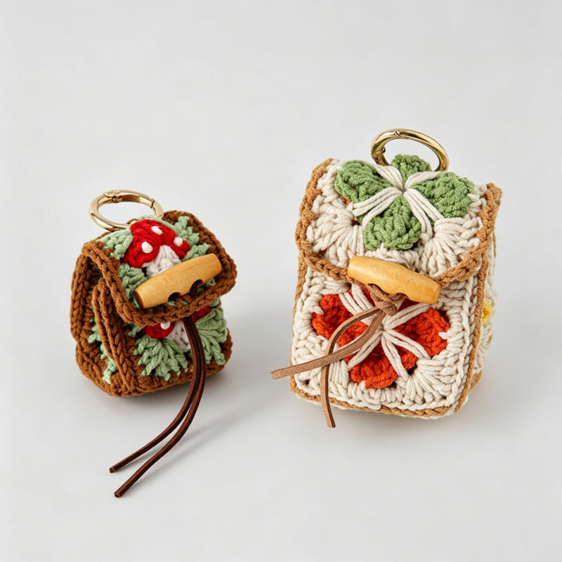 Crochet Mini Backpack Charm