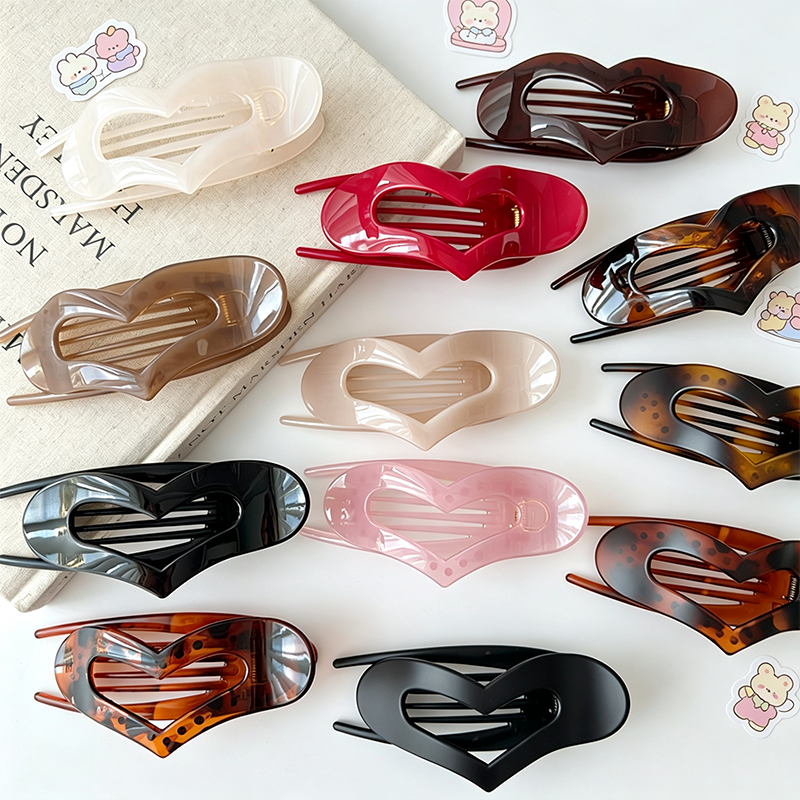 Heart Shape PC Hair Claw Clip