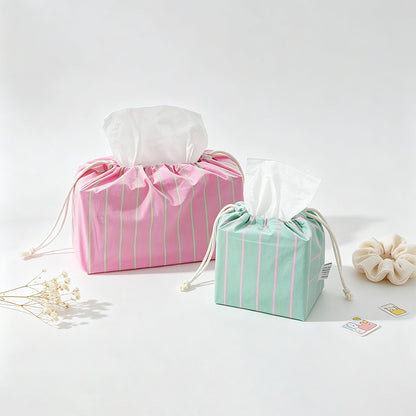 Striped Tissue Box Cover