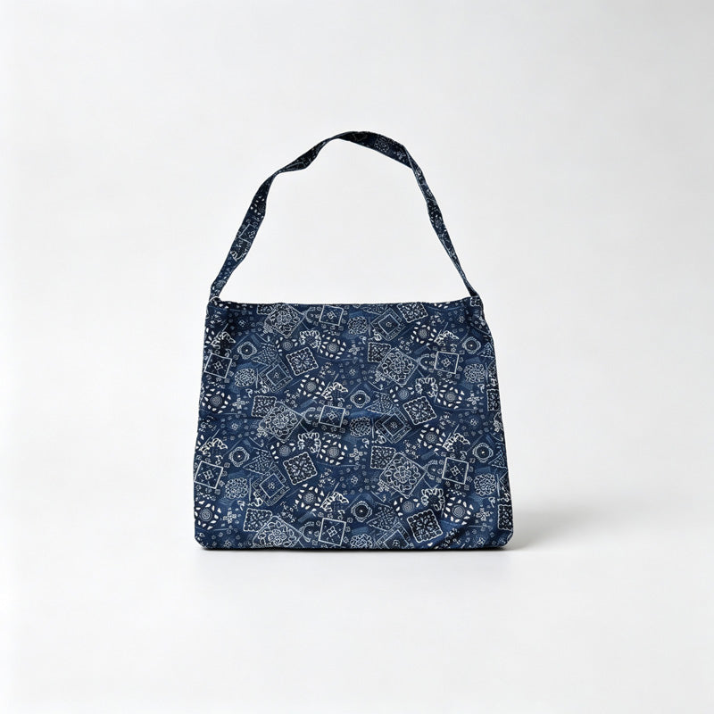 Bandana Print Open‑Top Shoulder Bag