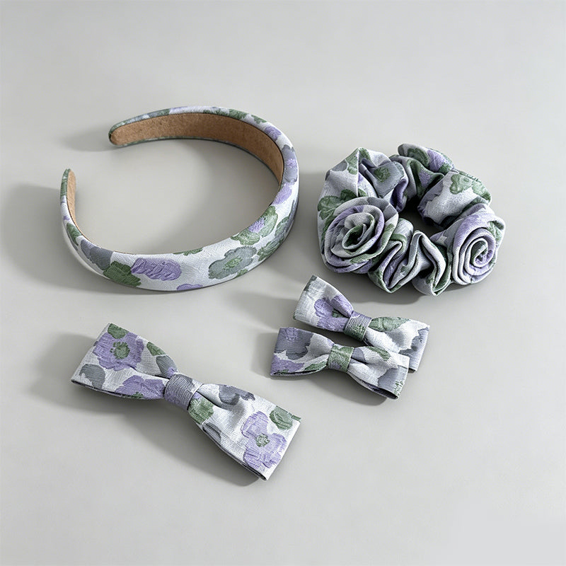 Refined Floral Embroidery Bow - Shopdayla Wholesale - #9490